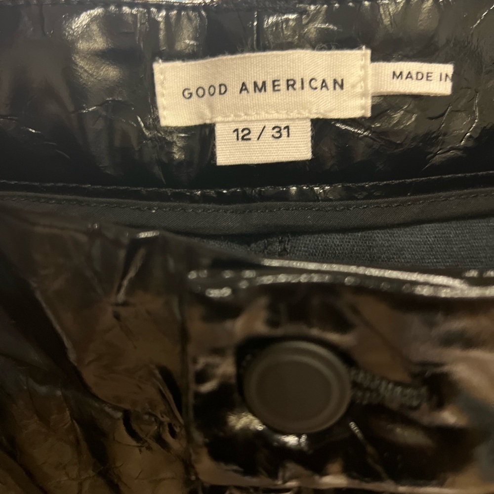 Good American Glossy Black Pants - Picture 2 of 5
